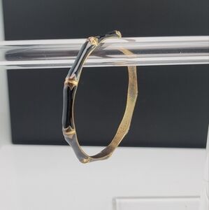 Black enamel bamboo shaped bracelet GUC